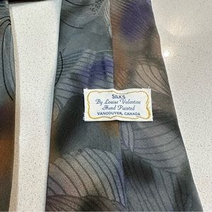 Silks by Louise Valentine one of a kind art tie Vancouver Canada artists vintage